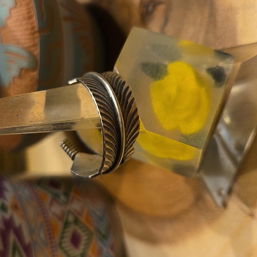 Sterling Silver Ring, Feather, Adjustable . - image 4